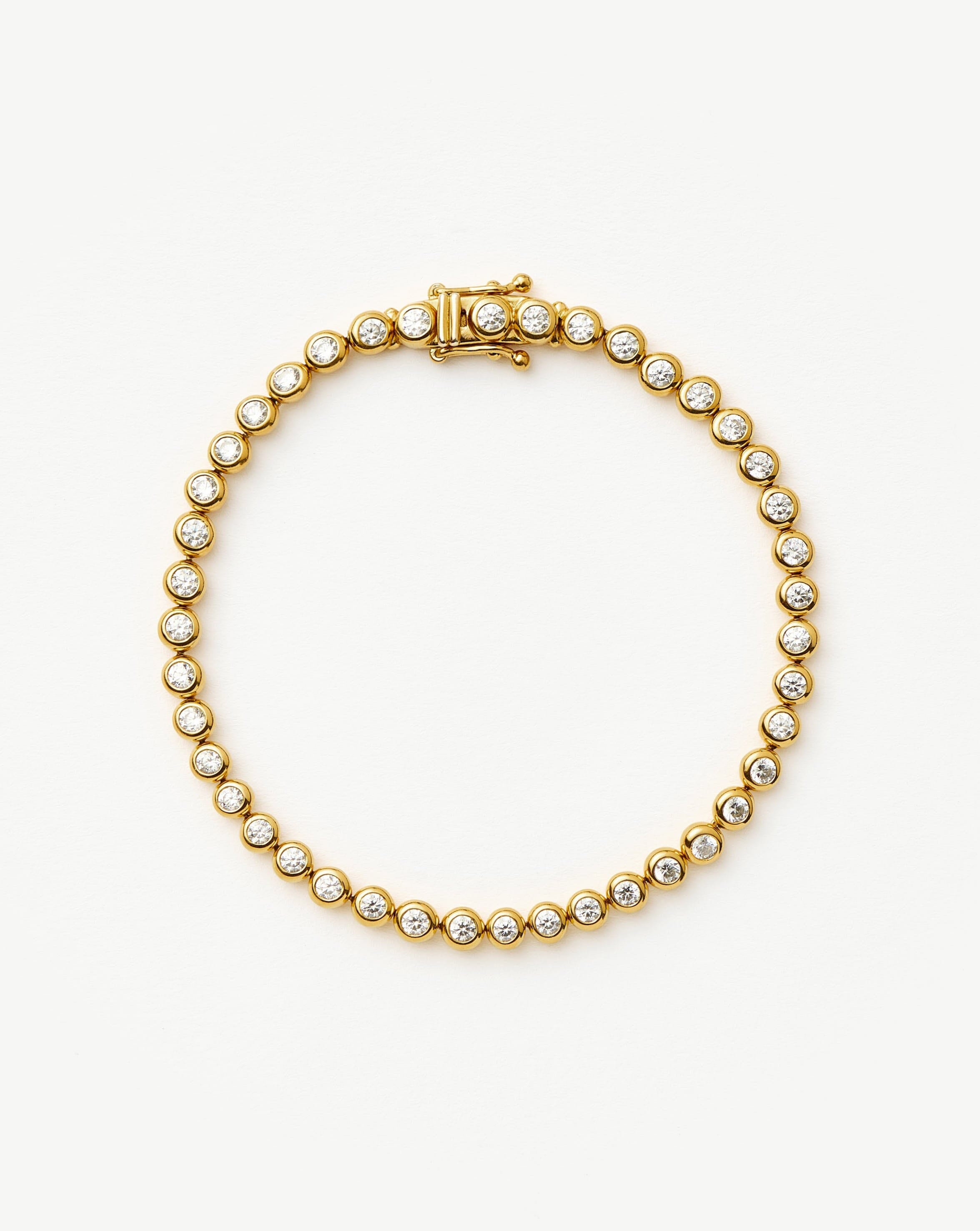 Tennis Round Bracelet - 18k Gold Vermeil/Cubic Zirconia